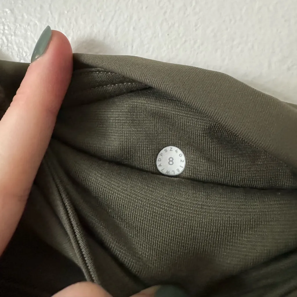 Lululemon 8 Train Times Bike Short *6" in Dark Olive Green - Image 5