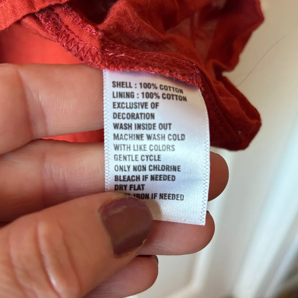 Crown & Ivy Orange and Black Polka Dot Pom Pom Dress Size M - Image 3