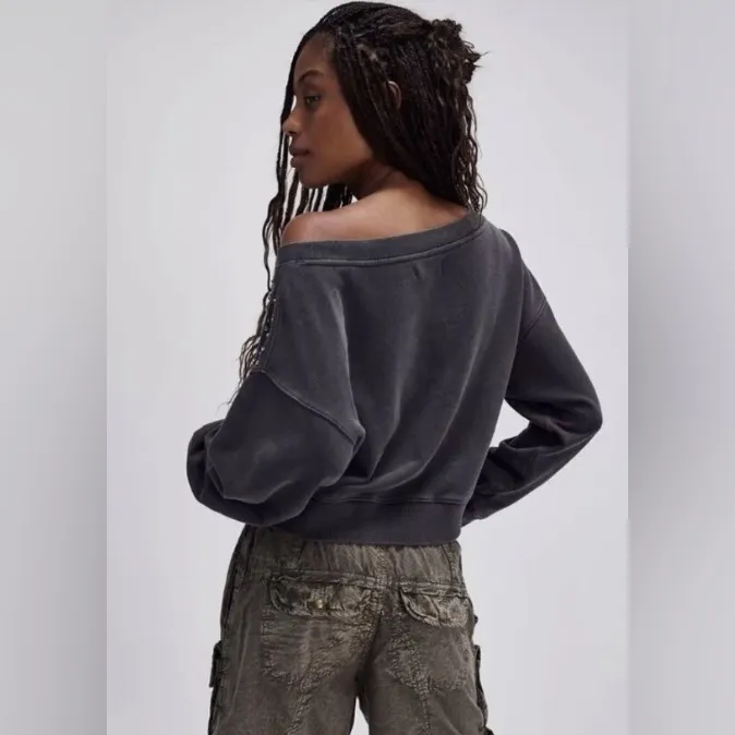 Free People Cool Rider Embellished Pullover Sweater. - Image 4