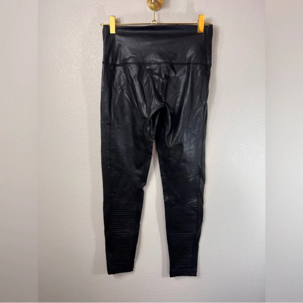 7 For All Kind High Waisted Faux Leather Moto Pants Size S - Image 3