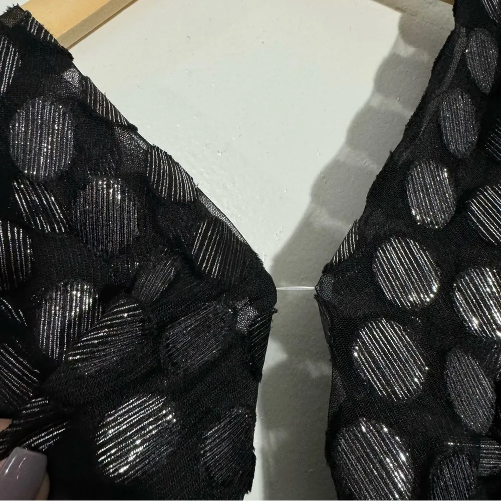 NWT REVOLVE x House of Harlow 1960 Rory Maxi Dress in Black Metallic Dot Size XL - Image 7