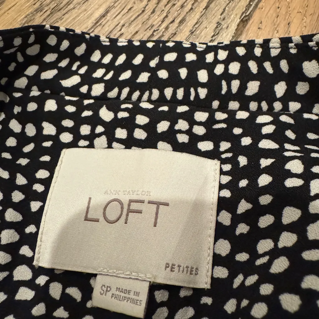 LOFT Patterned Black and White Blazer (SP) - Image 3