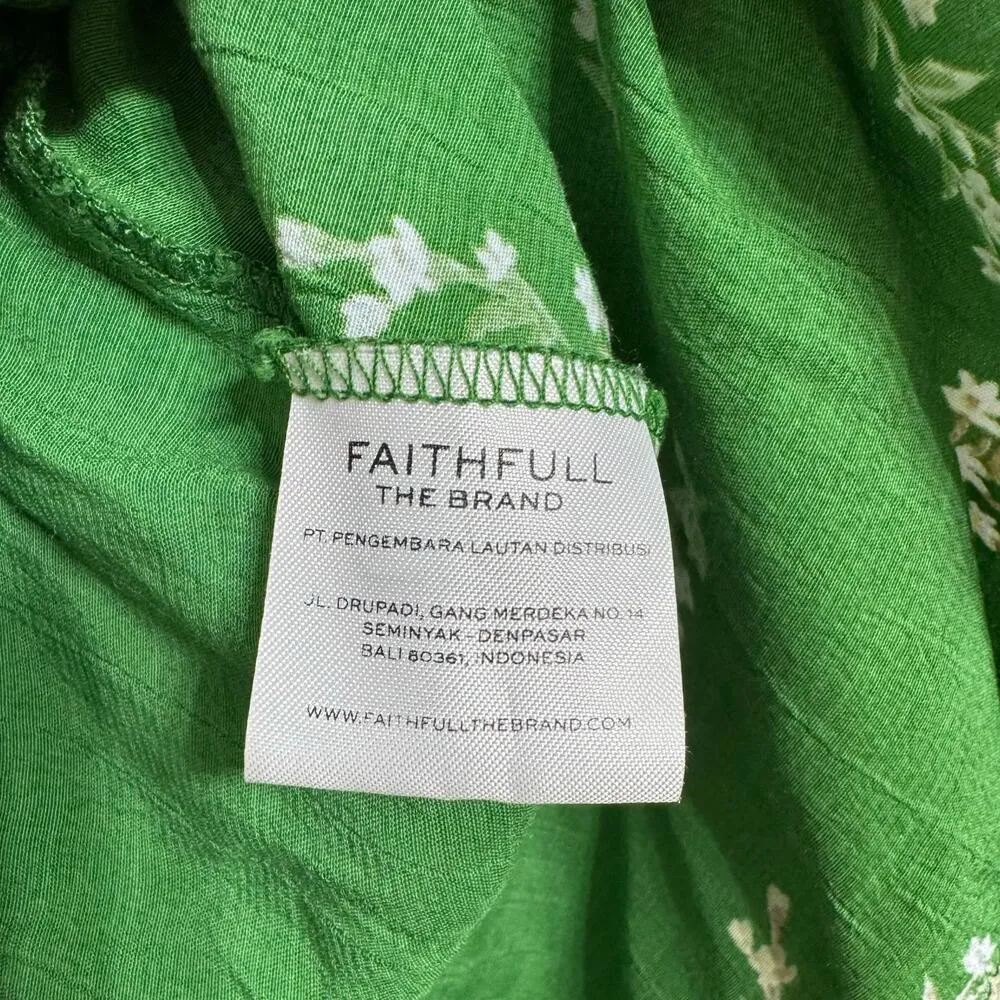 Faithfull the Brand Emilia Green Floral Print
Midi Dress Size 2 - Image 6