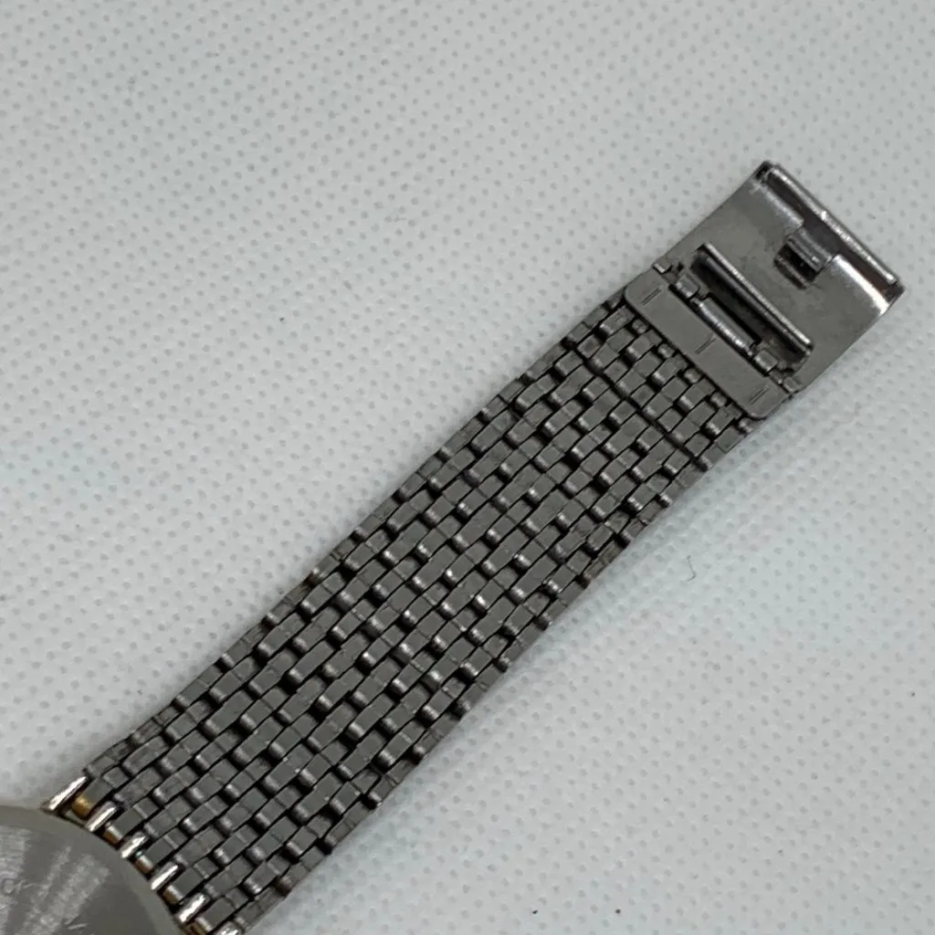 Fondini women watch gold silver tone 30mm quartz analog mesh band running - Image 7