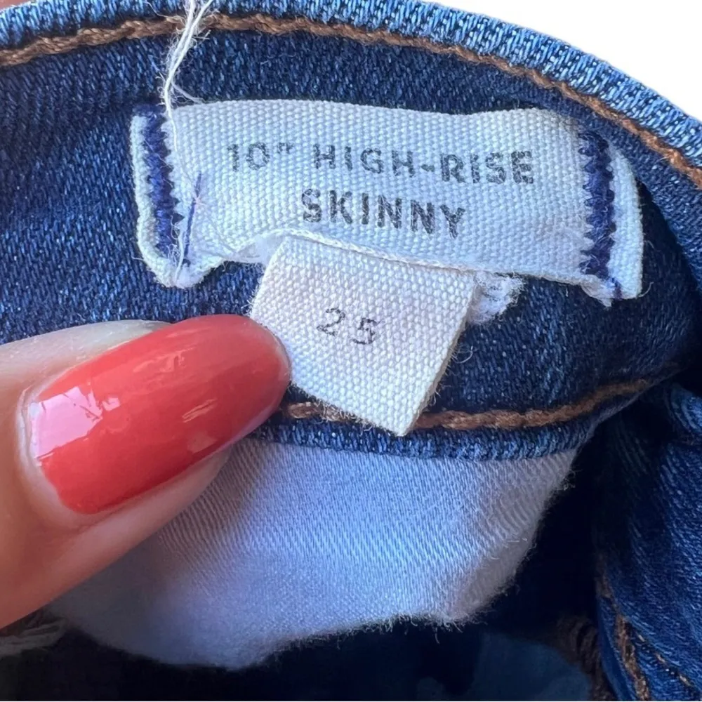 Madewell 10” High Rise Skinny Jeans Medium Wash Size 25 - Image 8