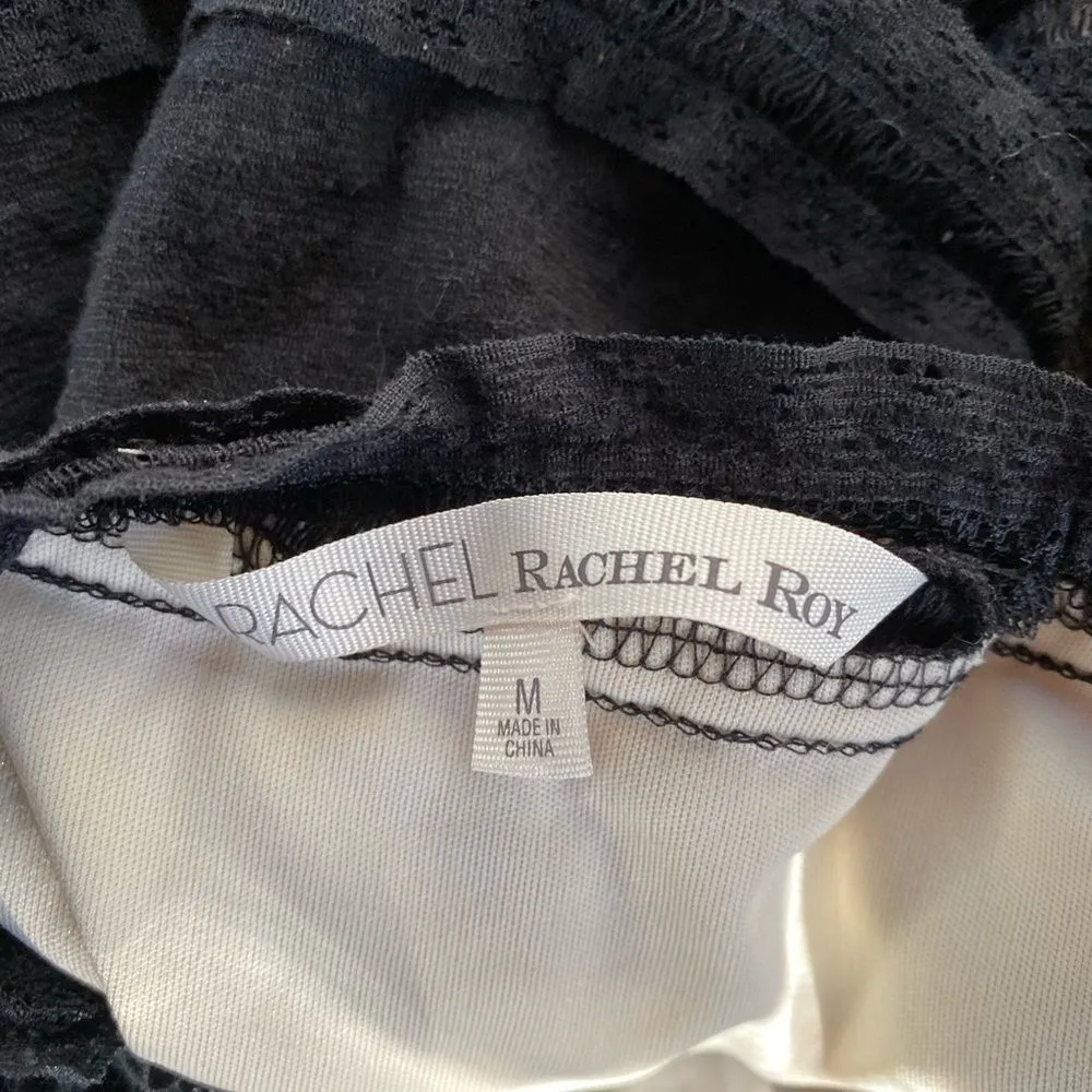 RACHEL Rachel Roy Lace‎ Overlay Top Black Size M - Image 8