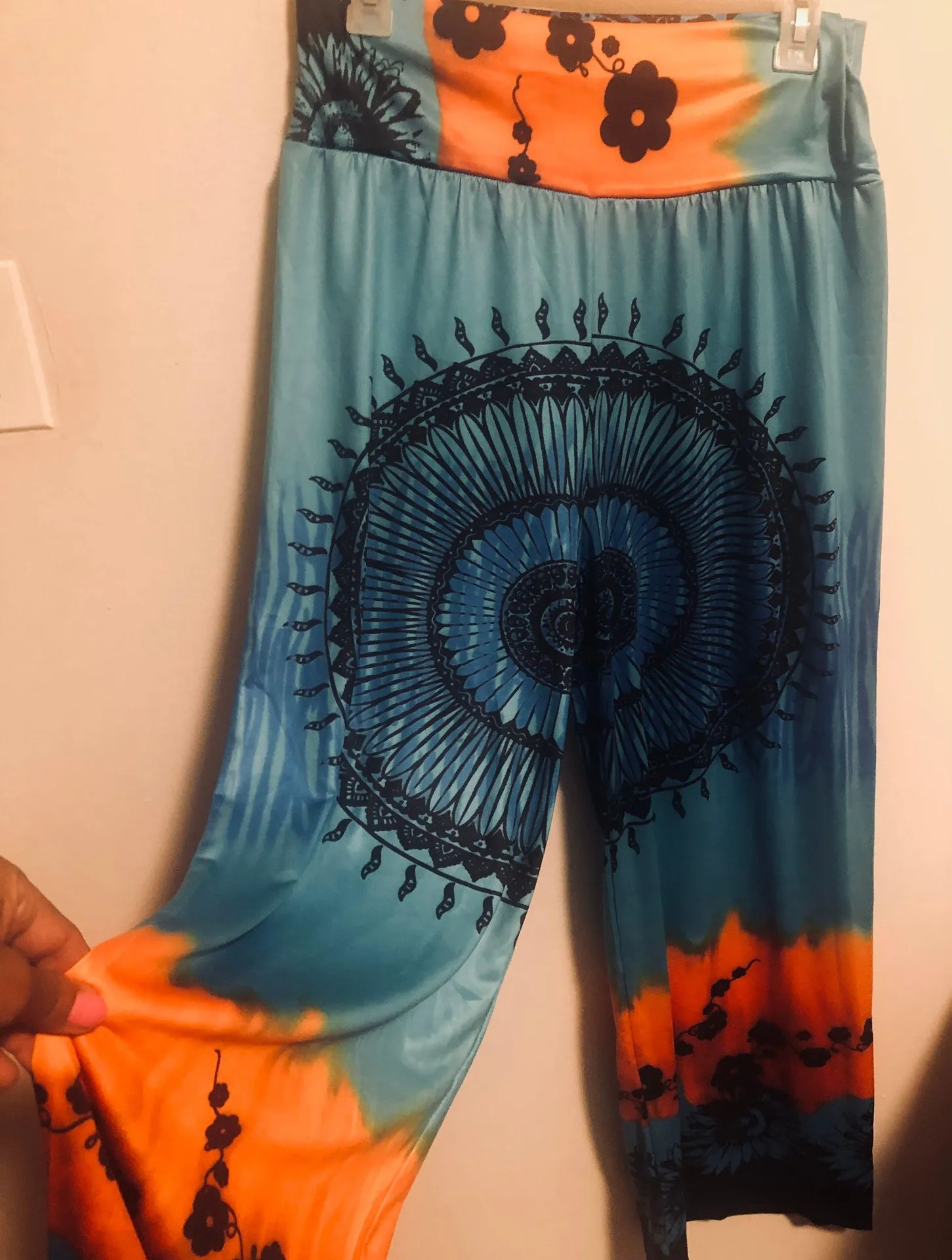 Palazzo Pants Wide Leg Green Size M - Image 2