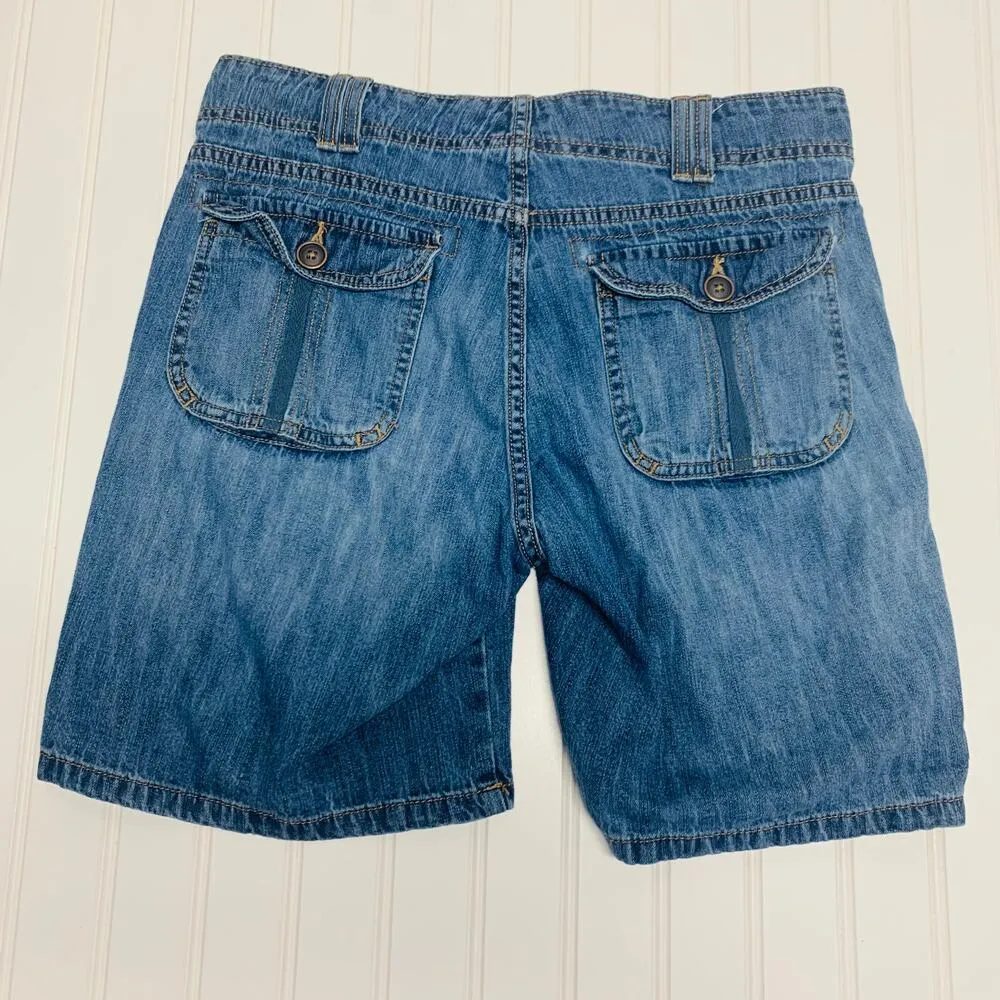 Lee Jeans Jean Shorts Roll Tab Hems Sz 6  32" waist - Image 7