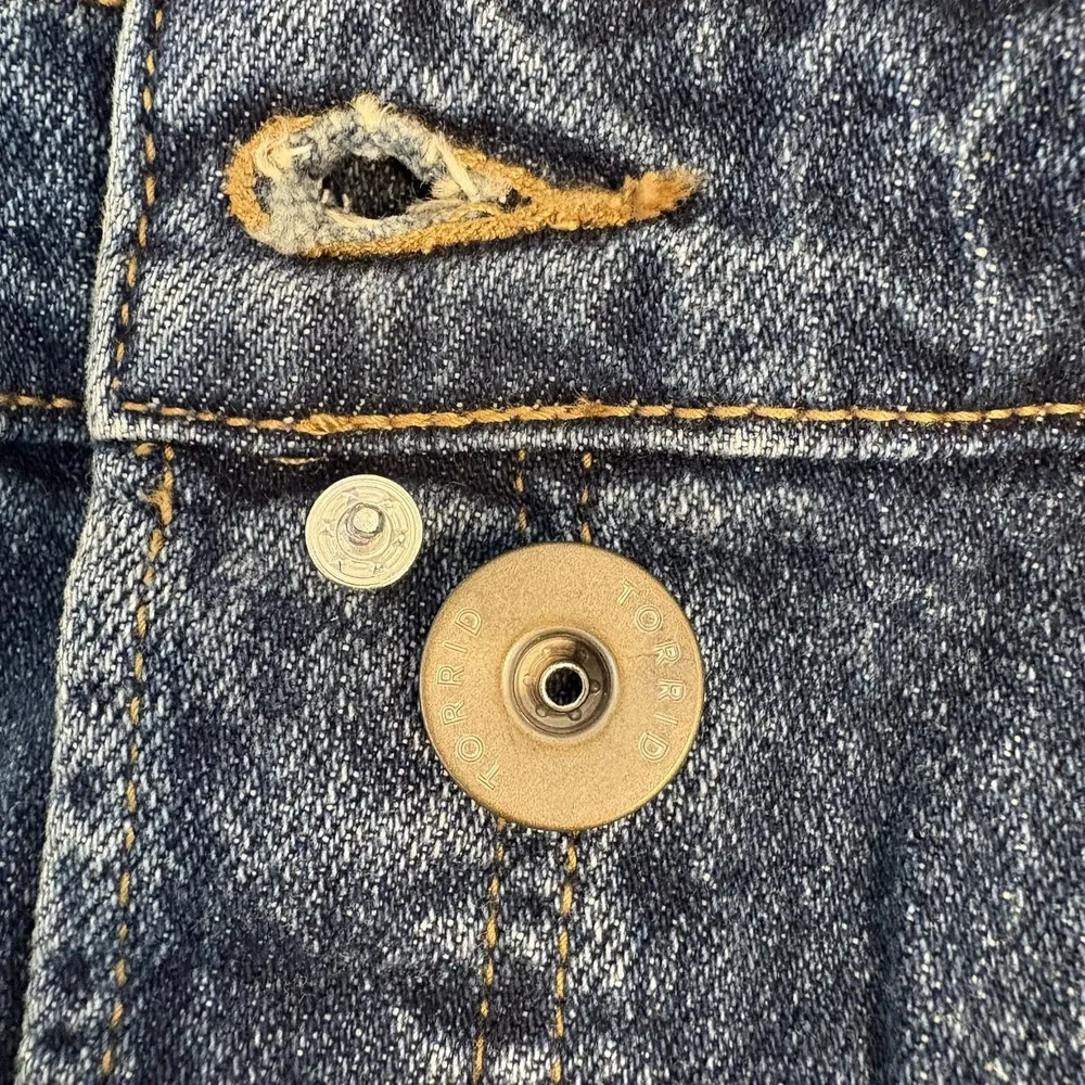 NEW Torrid Denim High Rise Straight Button Fly Distressed Womens Size 18R *read* - Image 7