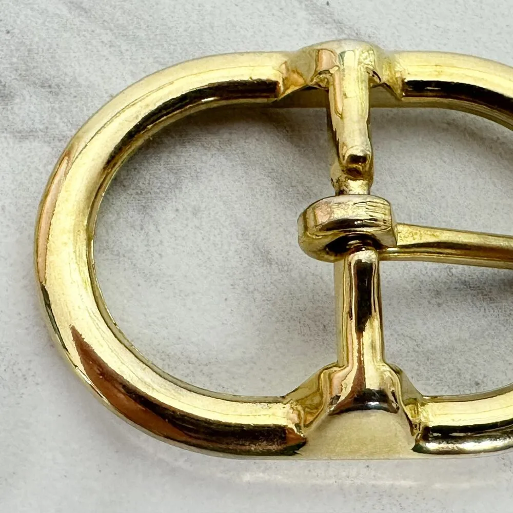 Oval Gold Tone Simple Basic Belt Buckle - Image 7