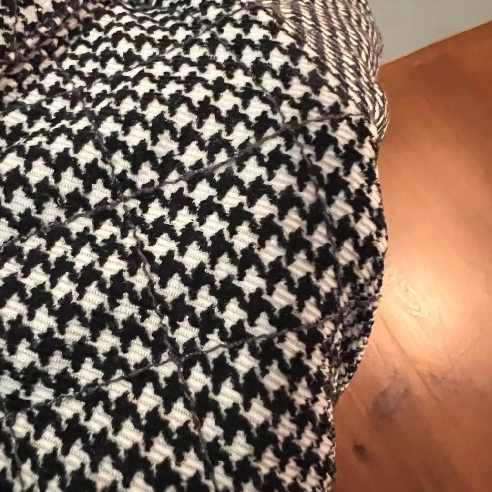 VTG Talbots quilted lined flannel Shacket Sz Small Petite houndstooth *tiny flaw - Image 11