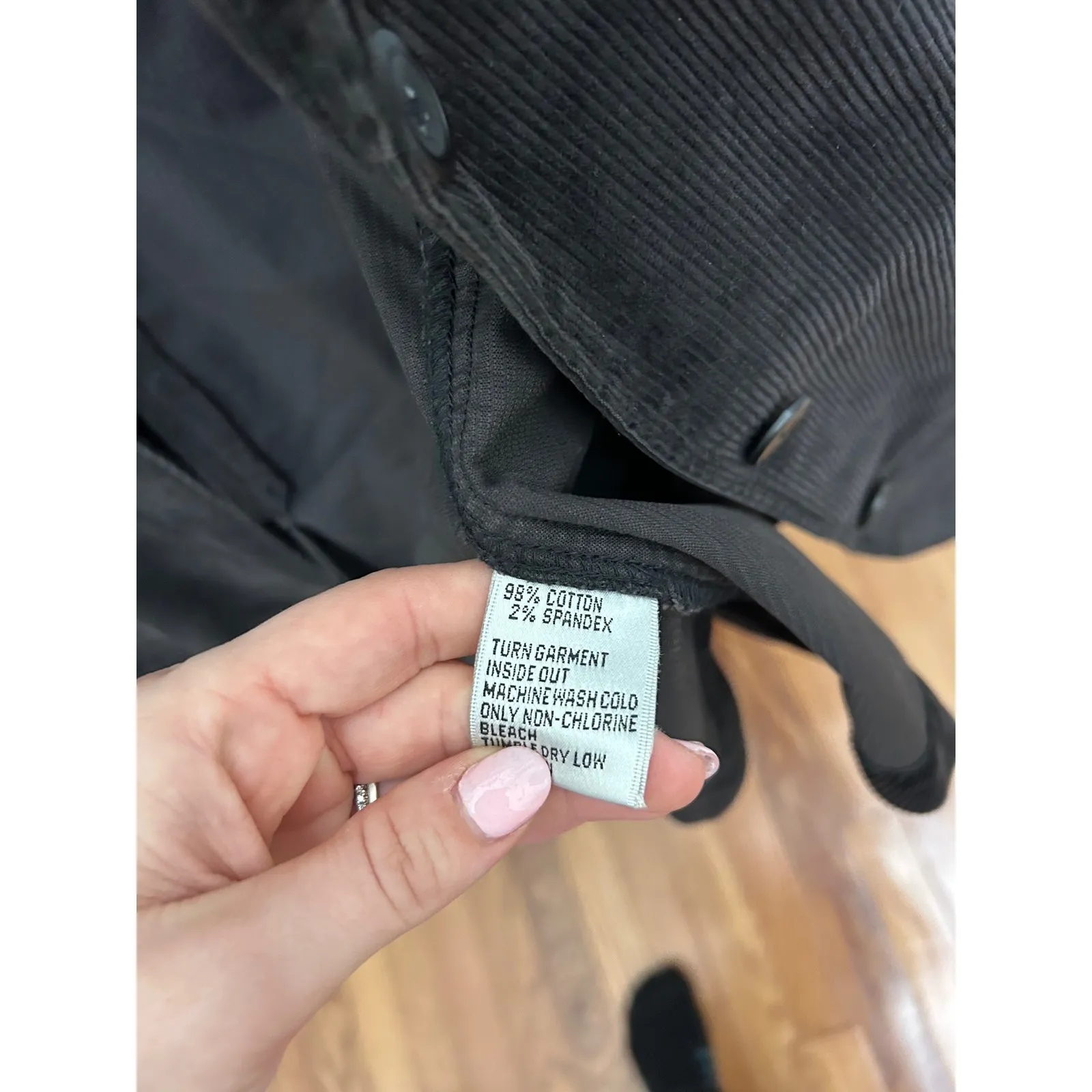 Talbots Woman Petite Stretch Corduroy Blazer Jacket black Size 22W vintage VTG - Image 3