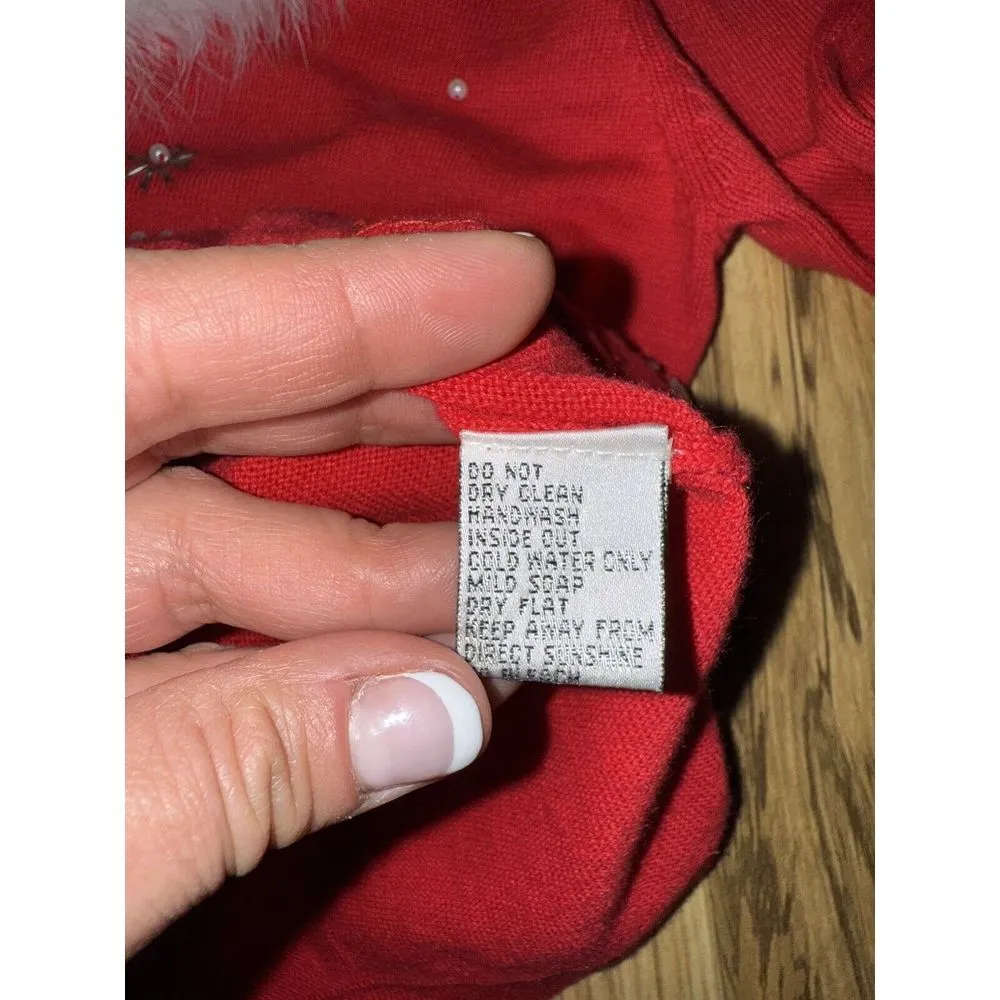 Jack B Quick Christmas Sweater Vintage Sexy Mrs Clause Santa Mohair Petite Small Red Size undefined - Image 7