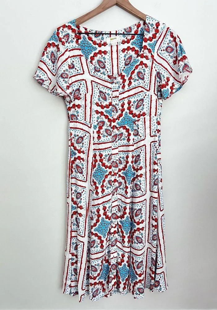 Anthropologie Maeve Praslin Dress in Geometric Tile Print 0 - Image 2