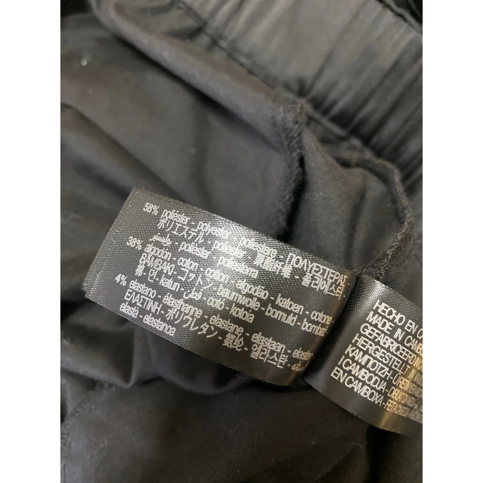 Zara Women's Black Gigh Waisted Zip Up Windbreaker Baggy Wide Leg Cargo Pants M - Image 5