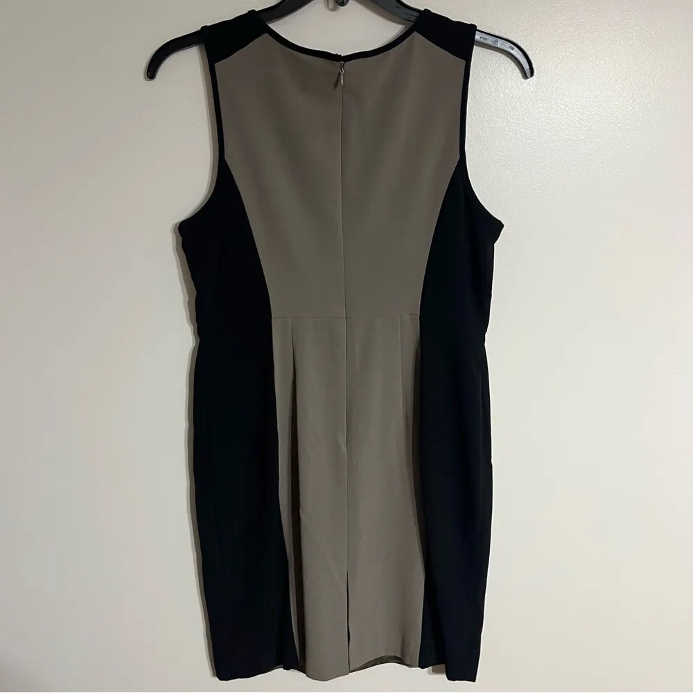 Womens Worthington Colorblock‎ Sheath Dress Career Wear Black/Taupe Size 10 - Image 2