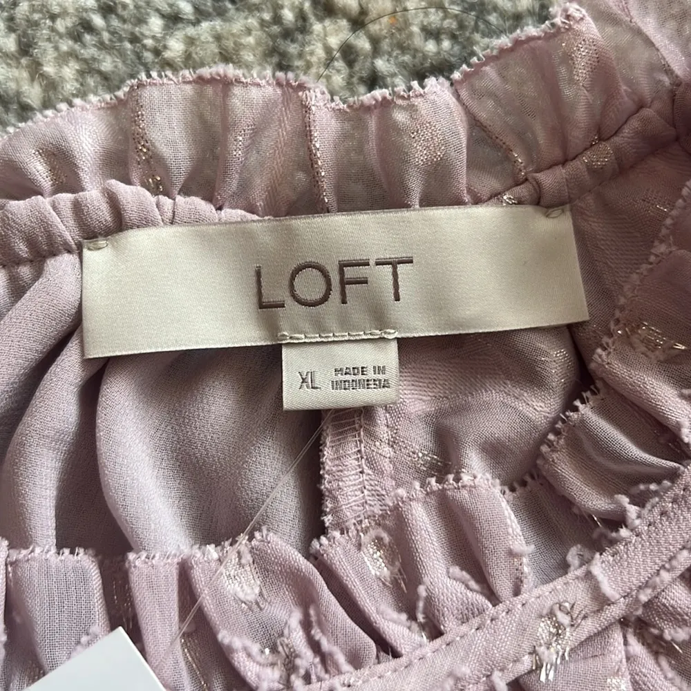 LOFT Shimmer Clip Ruffle Shell - Image 5