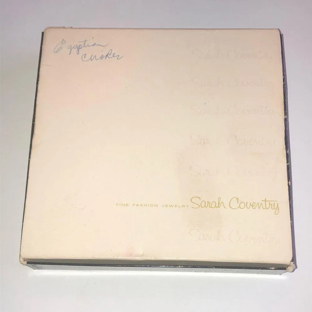 Sarah Coventry Vintage Gold Tone Egyptian Choker Chunky Boho Retro Necklace - Image 2