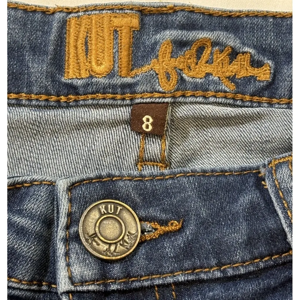 Kut from the Kloth Straight Leg Jeans Women’s Size 8 Whiskering - Image 5