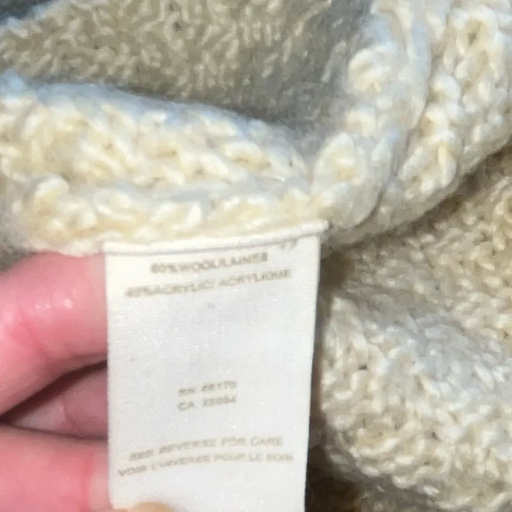 Free People Babydoll Wool Crochet Knit Peplum Sweater Small Yellow Cream - Image 6