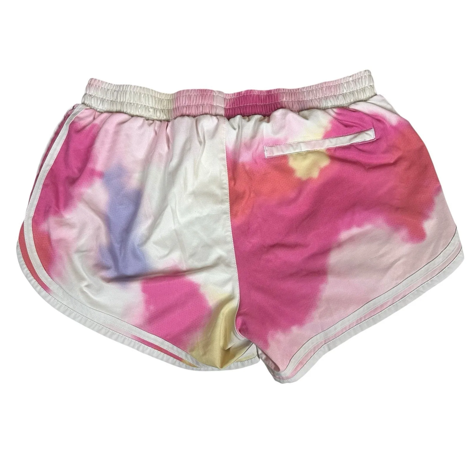 Champion Womens S Pink Tie Dye Double Dry Lined Varsity 3.5" Athletic Shorts - Image 4