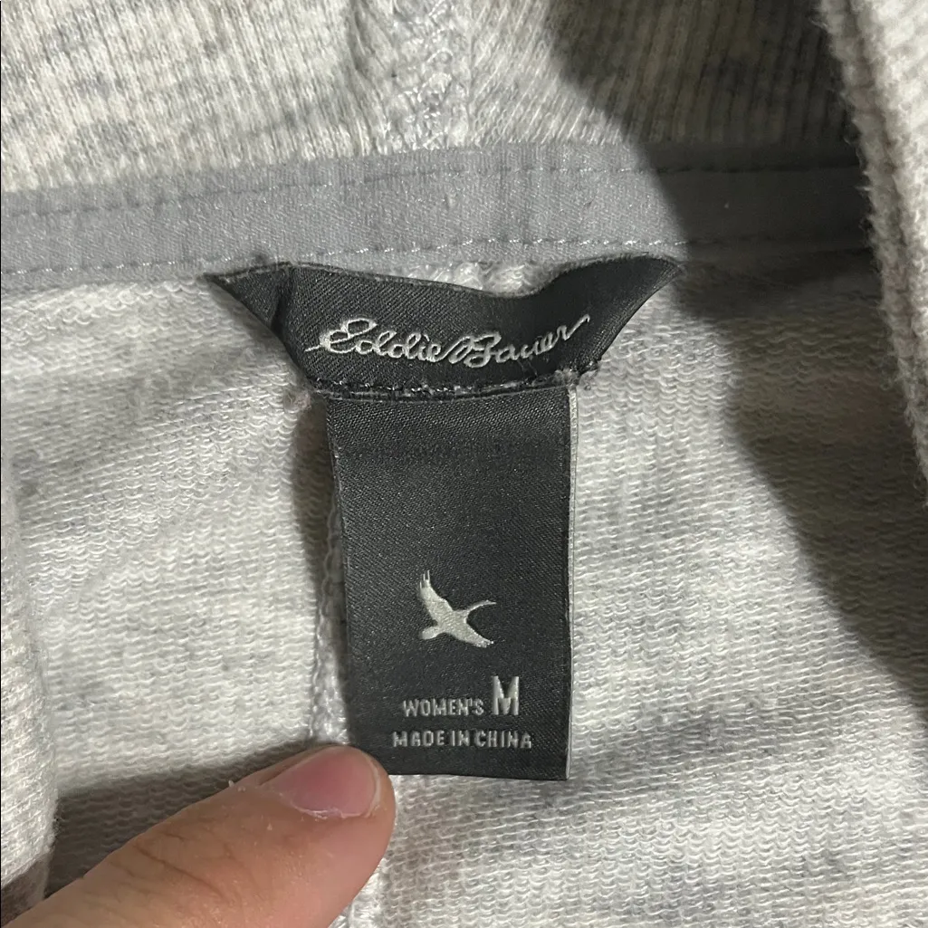 Eddie Bauer Light Gray Knit Cardigan - Image 3