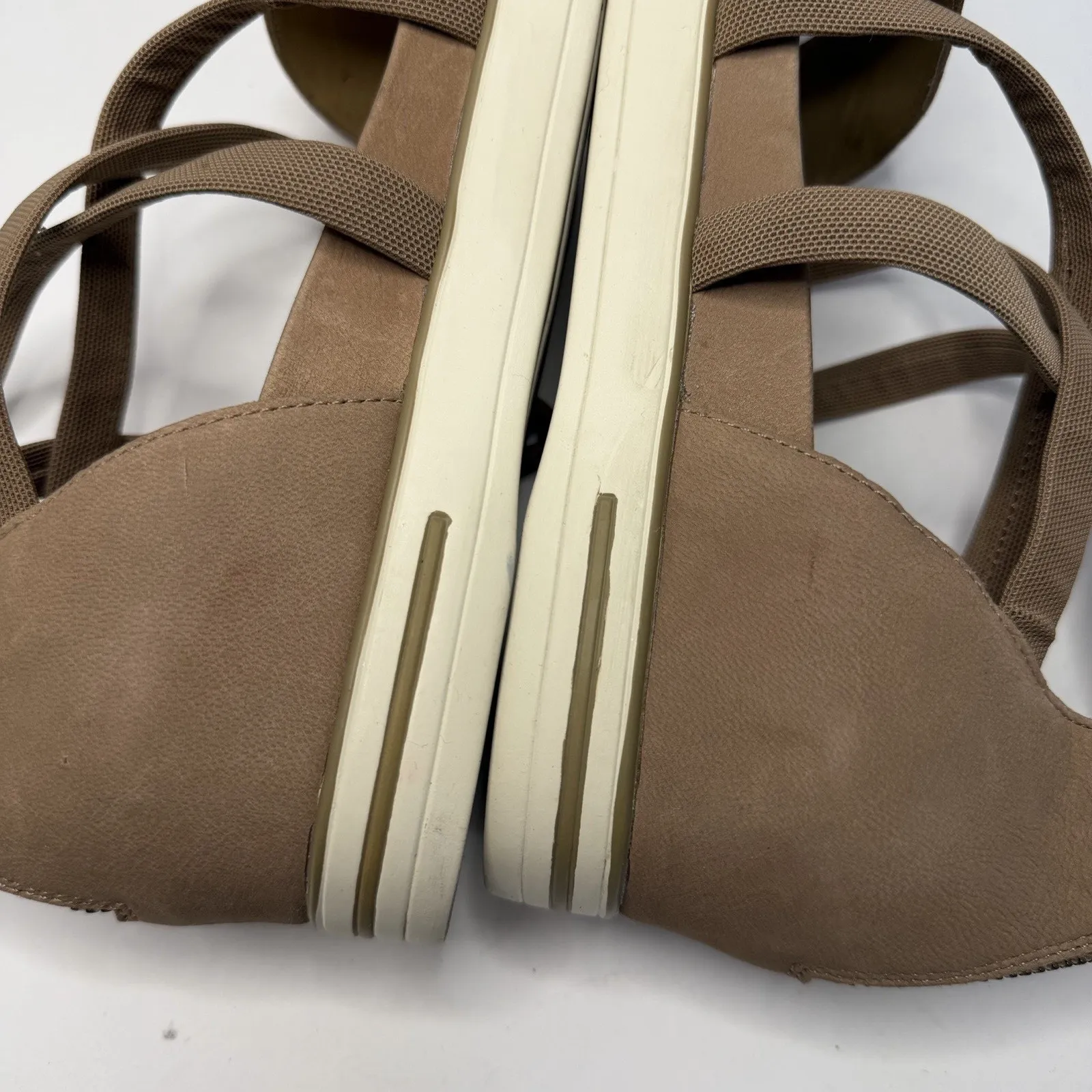 Eileen Fisher Womens 10 Sandals Mesh Strappy Back Zip Summer Shoe Classic Chic - Image 12