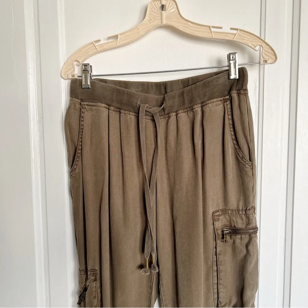 Young Fabulous & Broke • Jupiter Cargo Jogger pants olive army green tencel - Image 3