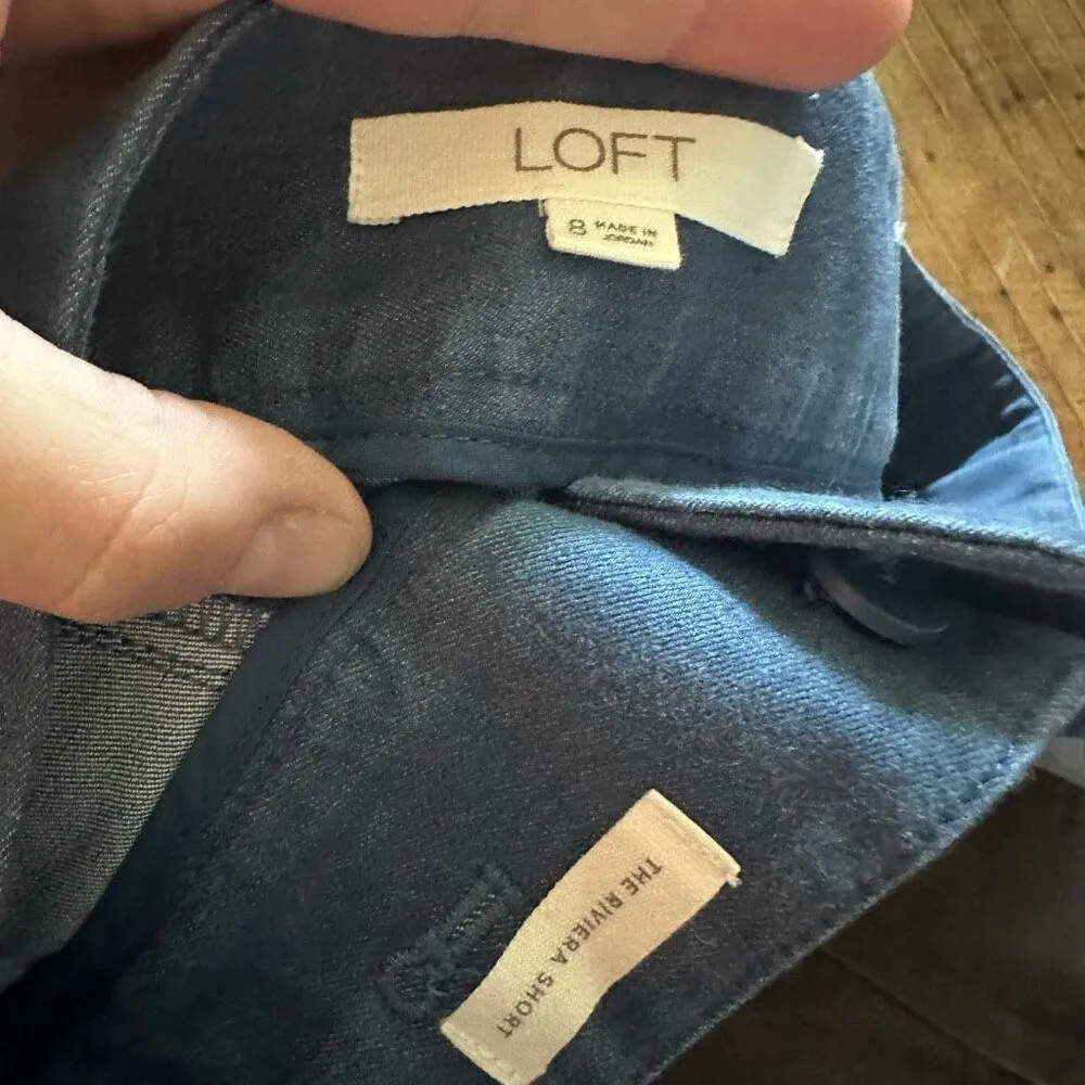 Loft  blue The Riviera sailor button preppy chino 8 shorts - Image 3