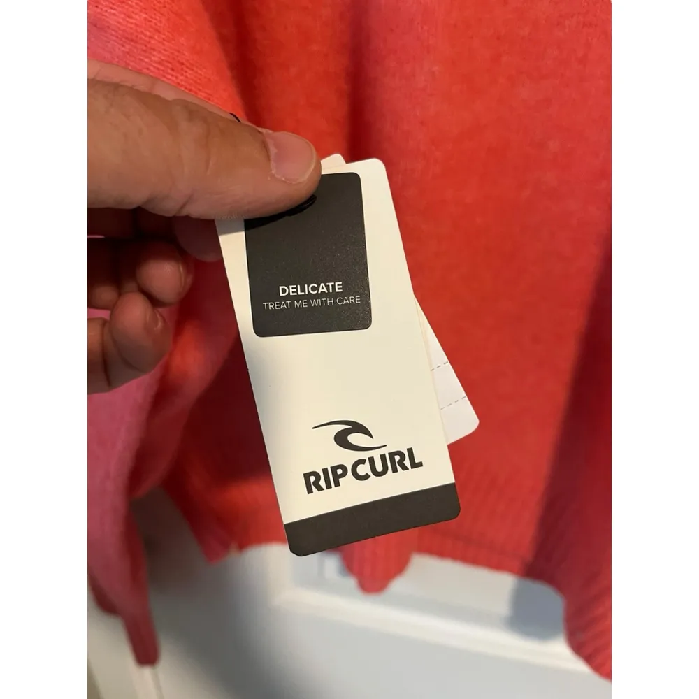 Rip Curl Sweater Women's Large Watermelon Cuffed Pullover Collarless Wool Blend - Image 8