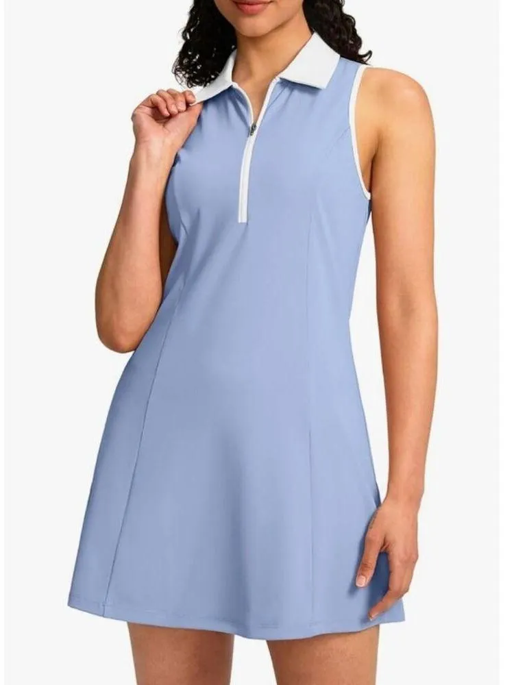 Soothfeel NWT Sleeveless Golf Athletic Active Sports Tennis Mini Dress Small Blue - Image 8