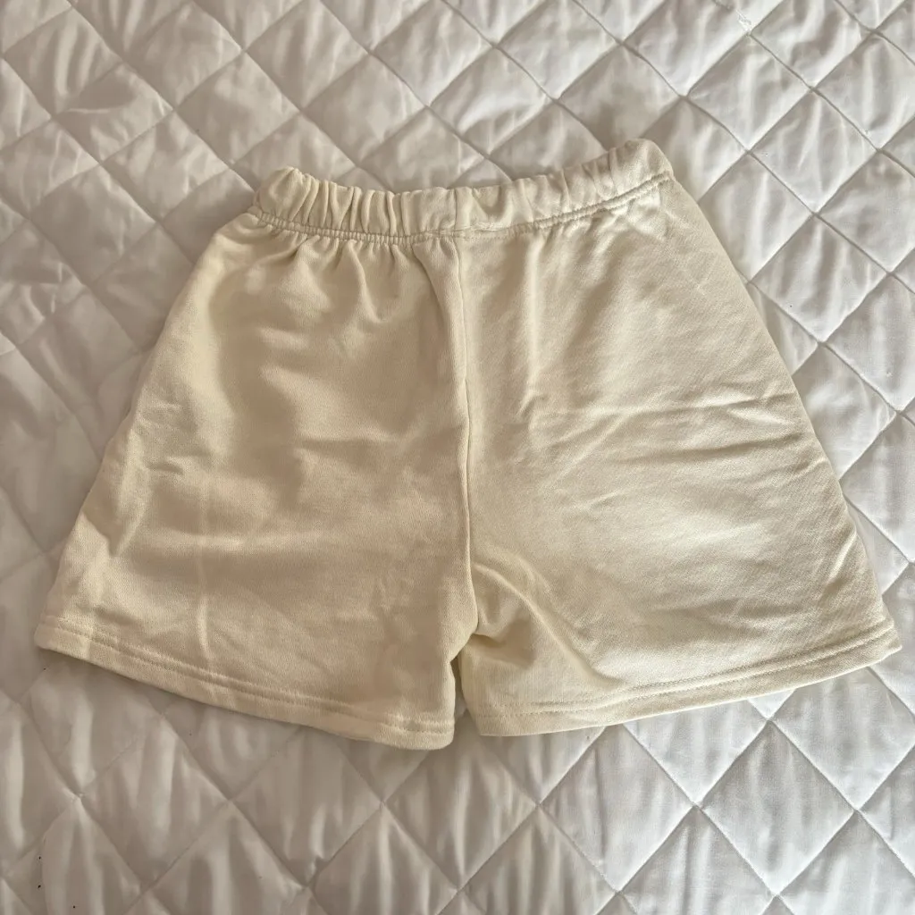 Pacific Republic Pull & Bear Womens Size Small Off White NYC Red Sweat Shorts - Image 7