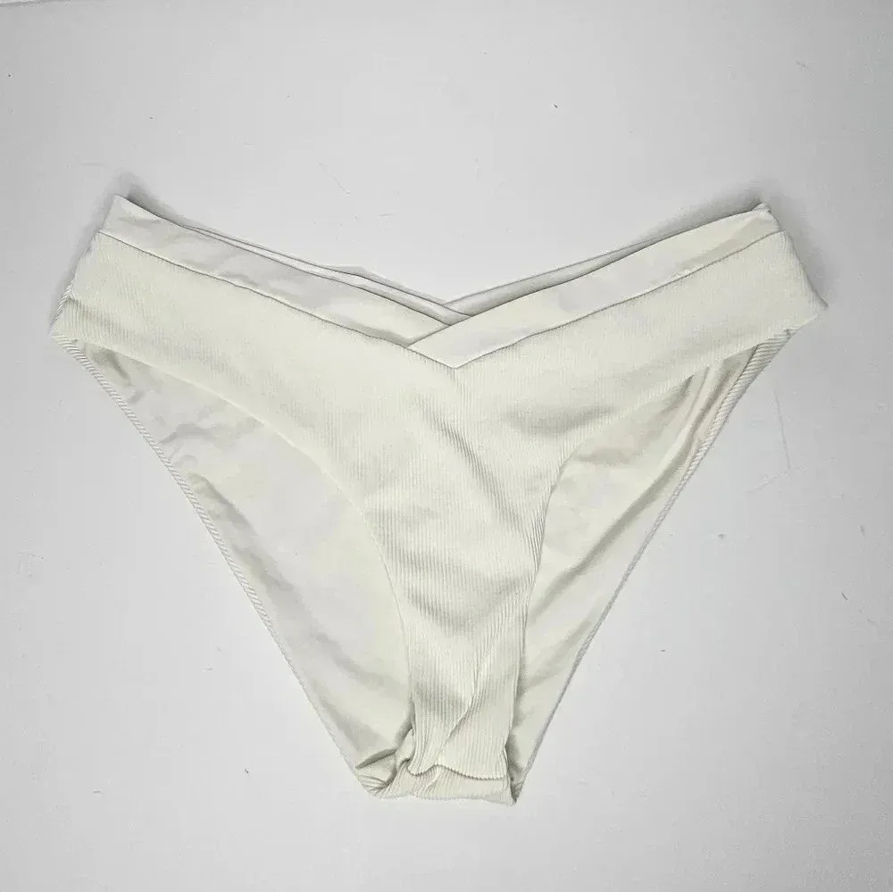 l*space L‎  Ribbed Bikini Bottom Size XL in Bone - Image 3