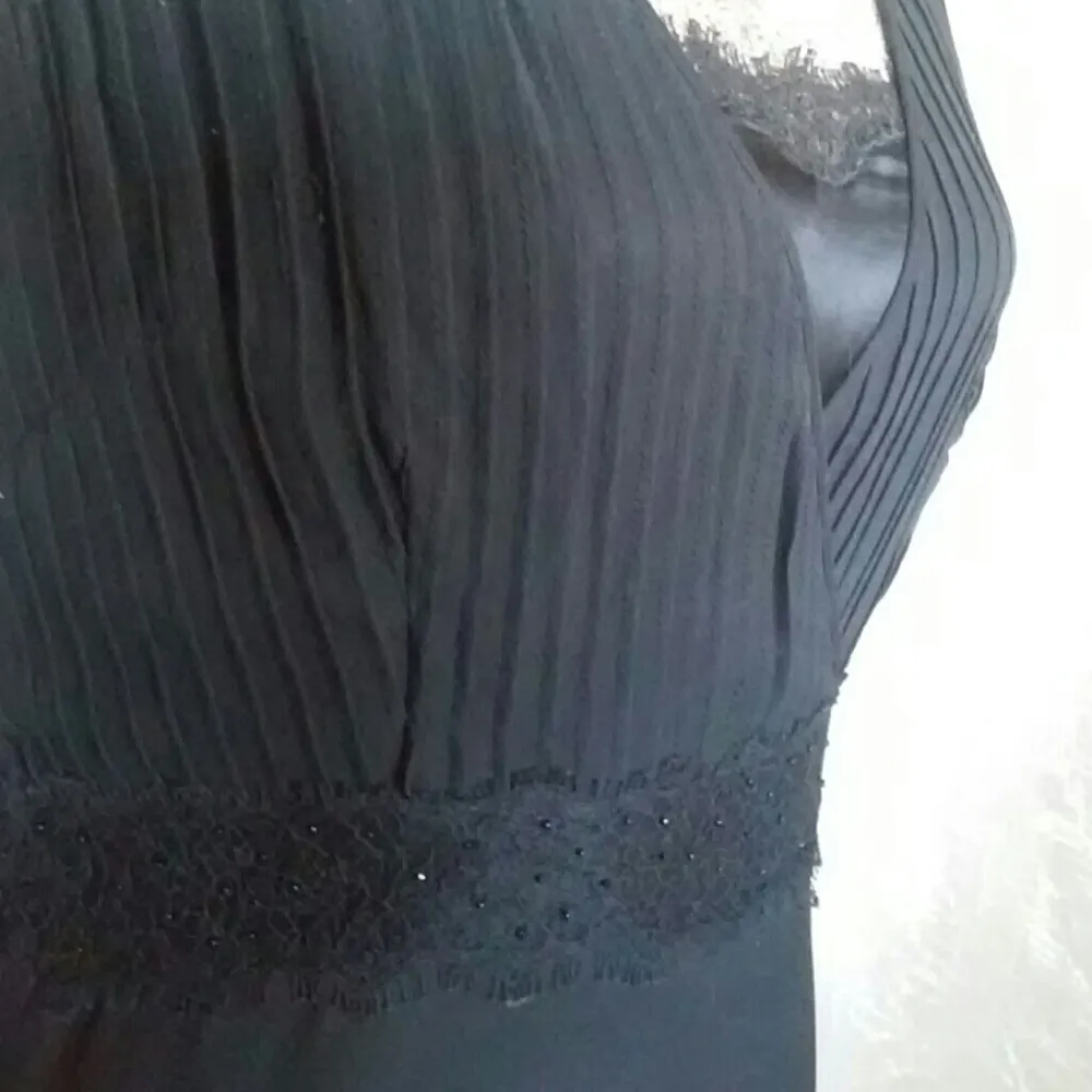 Ann Taylor Women's Black Silk Dress - Image 2