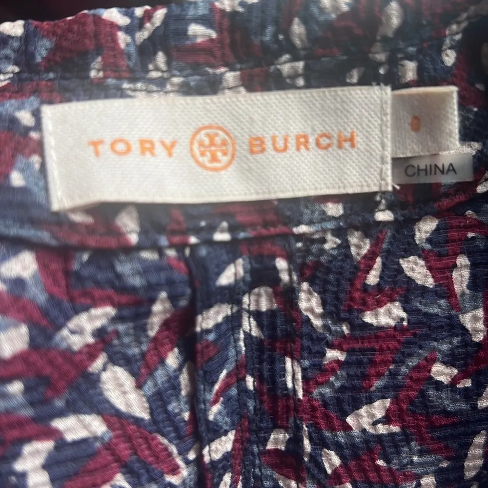 Tory Burch Red Blue Silk Cinch Tunic Top 0 Colorful Women’s confetti - Image 7