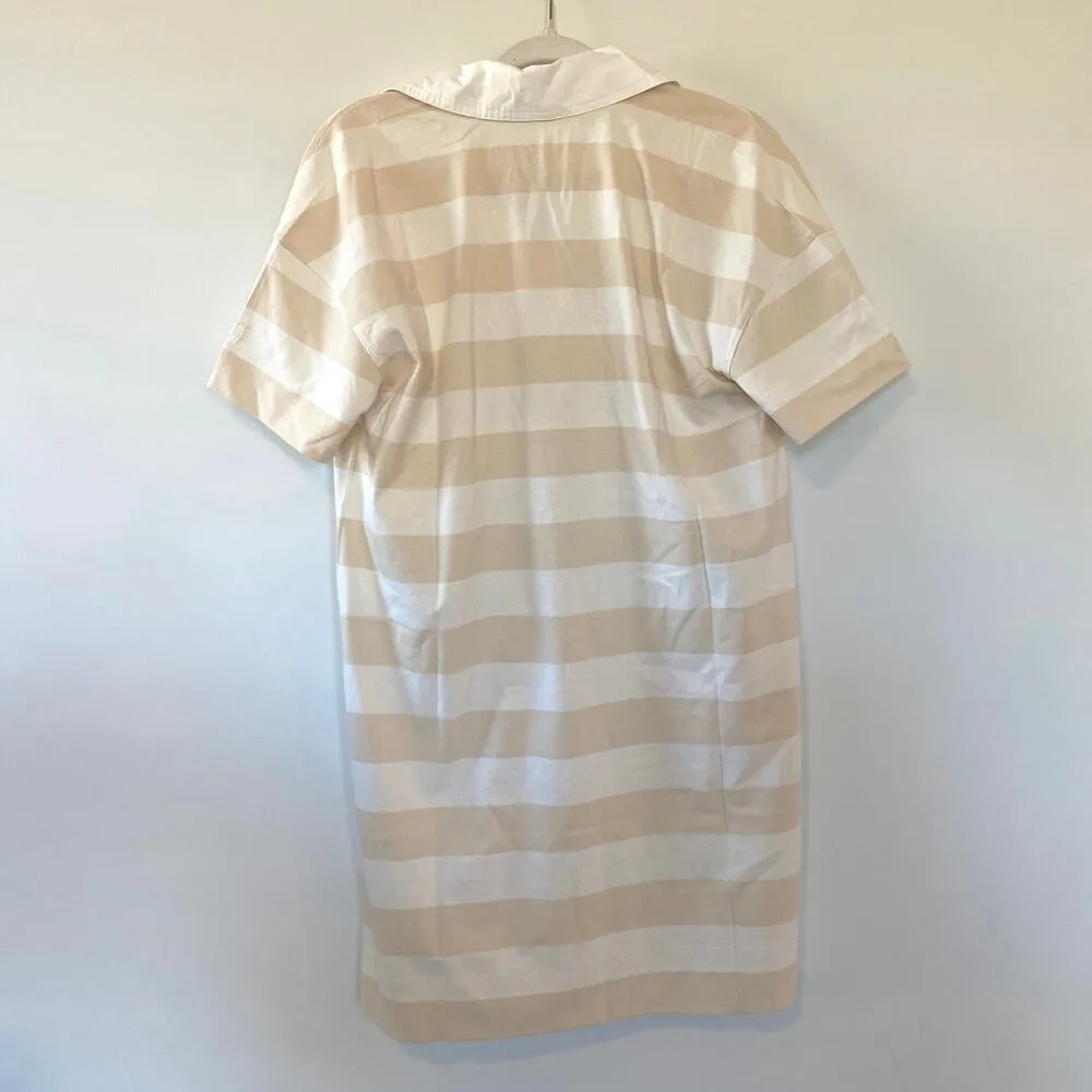 NWT Everlane The Organic Cotton Polo Dress Cream Stripe Size Small - Image 7