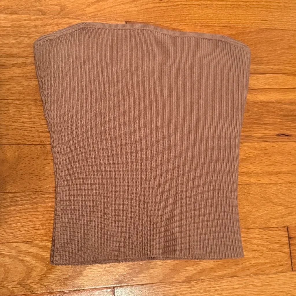 Aritzia Babaton Sculpt Knit Tube Top in Seville Tan - Image 2