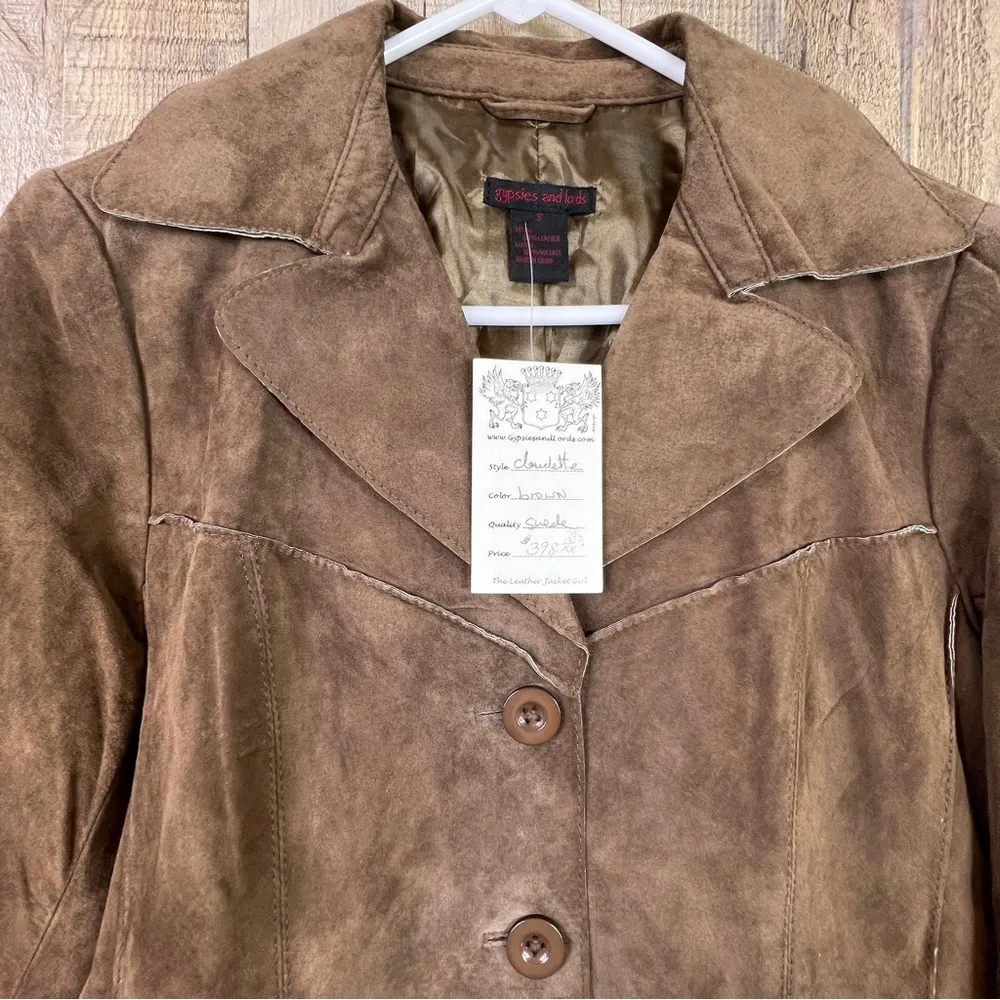 Gypsies and Lords Small Claudette Brown Suede Lined Jacket Immaculate Be… - Image 13