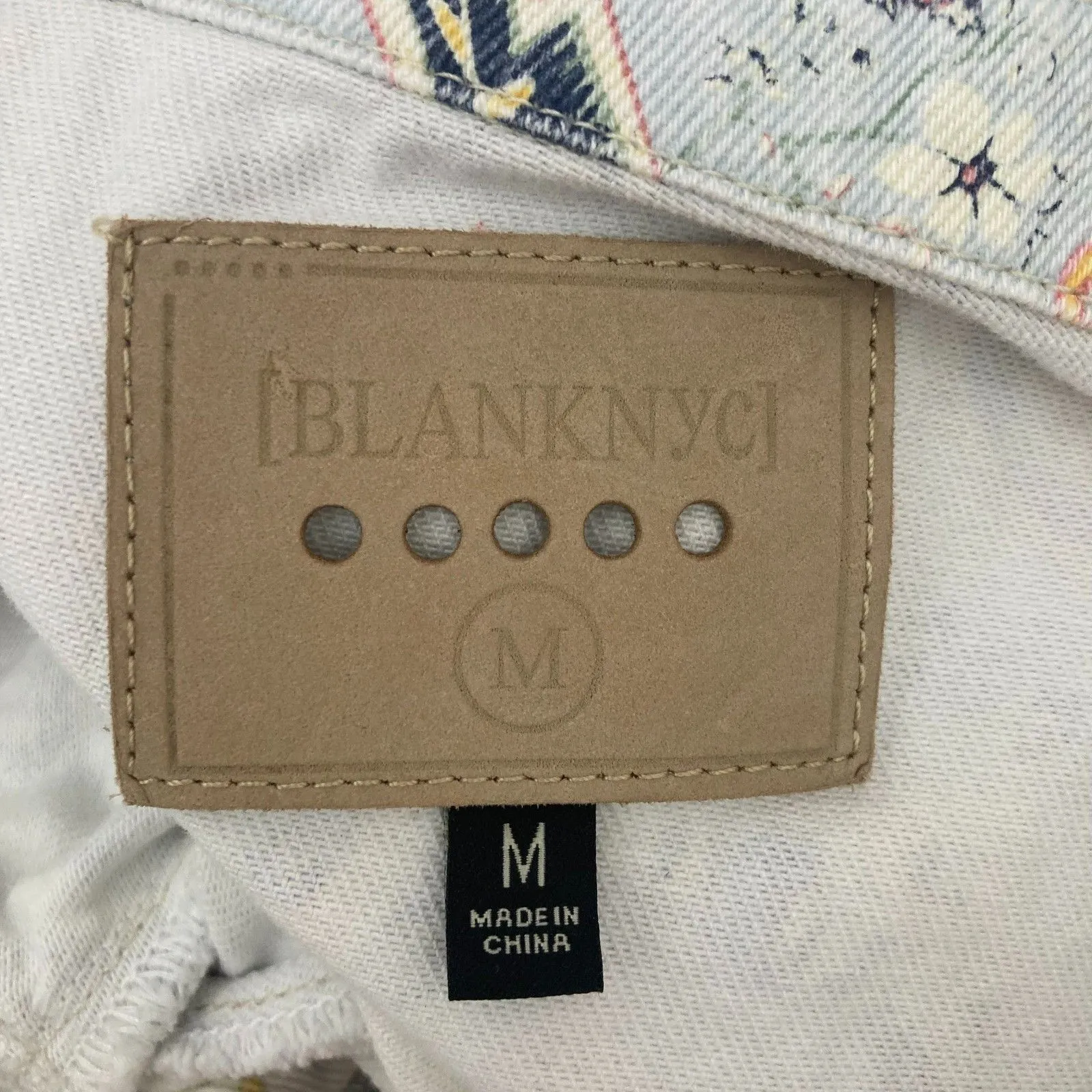 BlankNYC Coming Through Paisley Denim Jacket Size M Blue Size M - Image 14