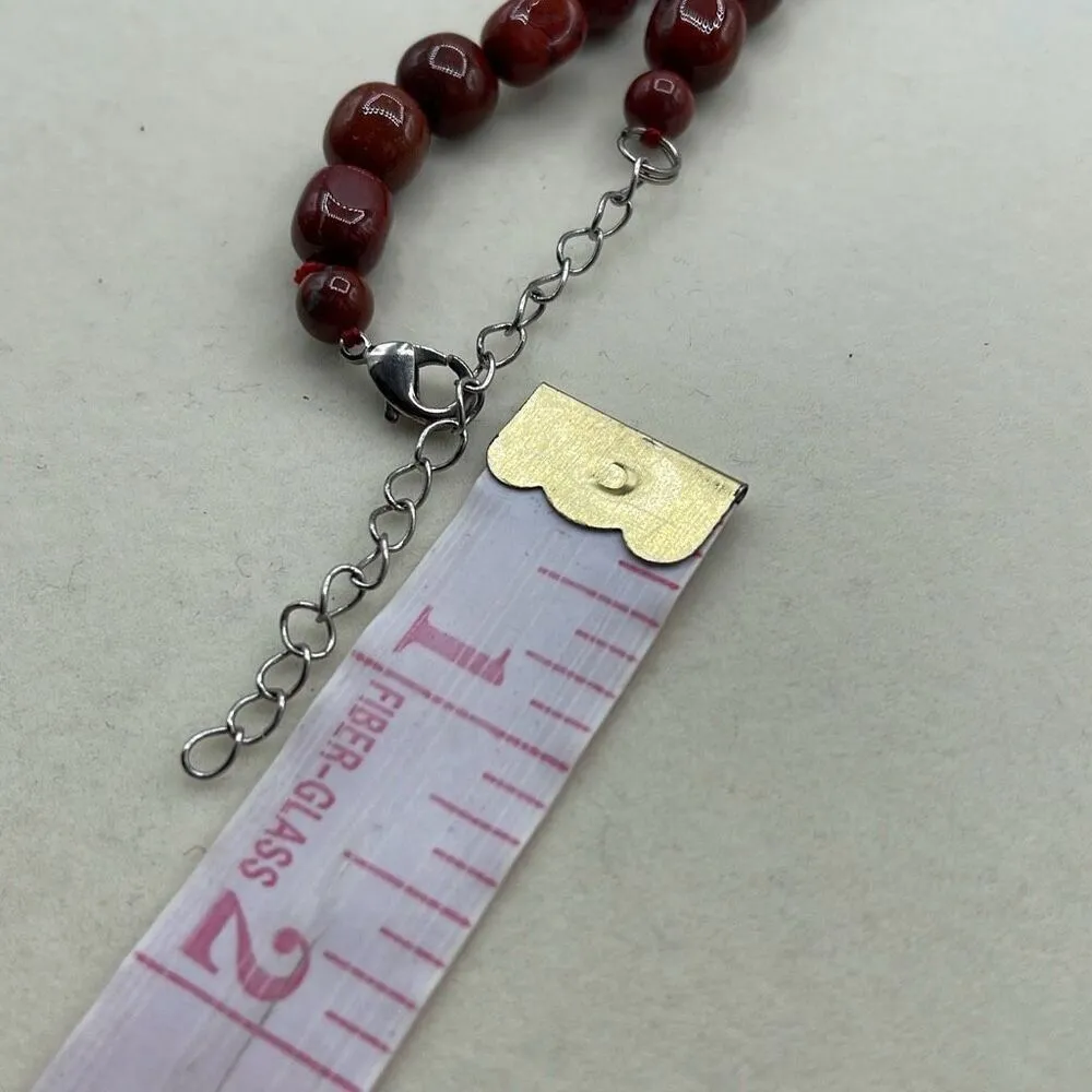 Handcrafted Red River Jasper necklace & earrings - Image 8