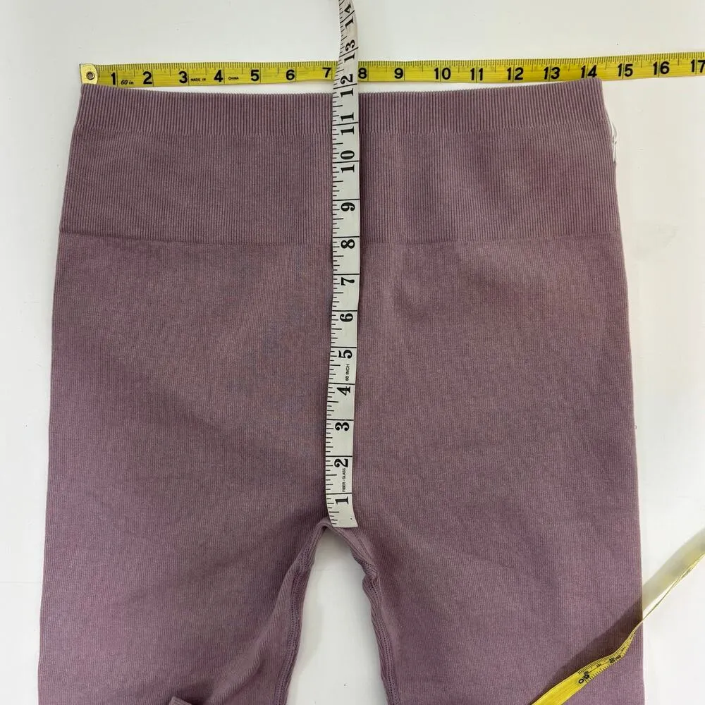 Everlane Ribbed Seamless Legging High Waist Light Purple XL - Image 2