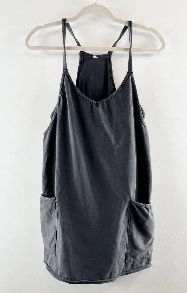 Free People Movement Hot Shot Mini Dress Washed Black Medium - Image 4