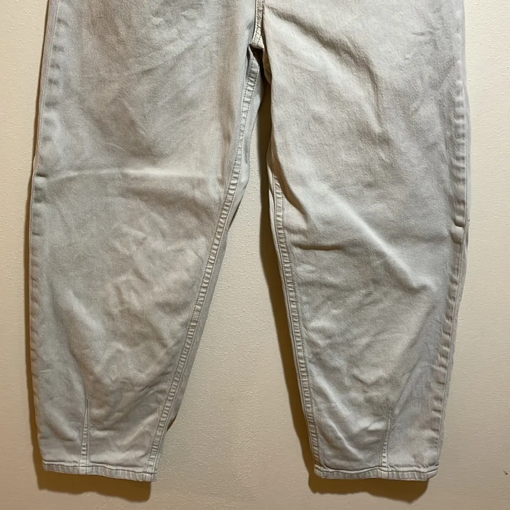 Anthropologie  Pilcro The Breaker Barrel Tapered Leg Pleated Jeans Pants Size 27 - Image 5