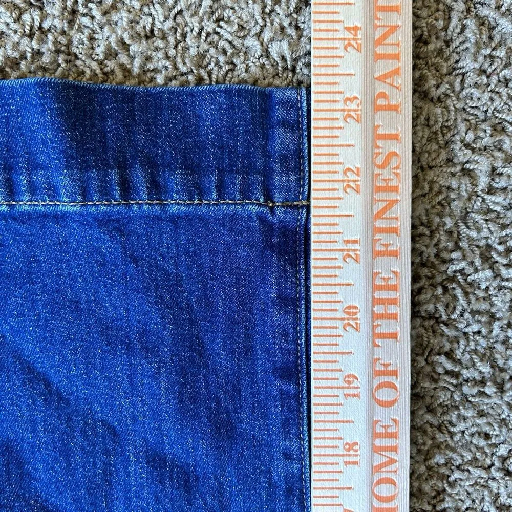 Womens Wide Leg Crop Jeans Size 26 X 23.5 F6251 Denim High Rise - Image 9