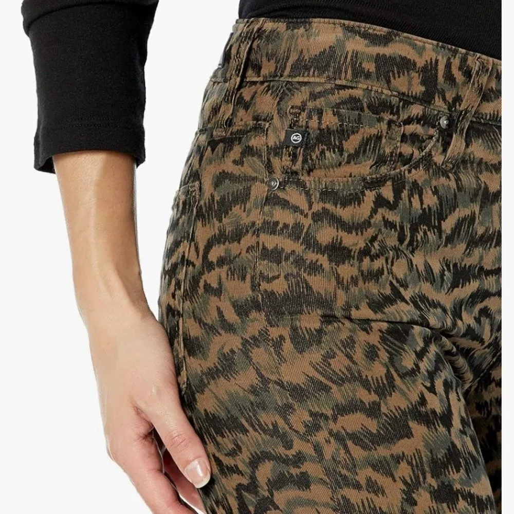 AG Adriano Goldschmied Women's Leopard Print Corduroy Farrah Skinny Ankle jeans - Image 3
