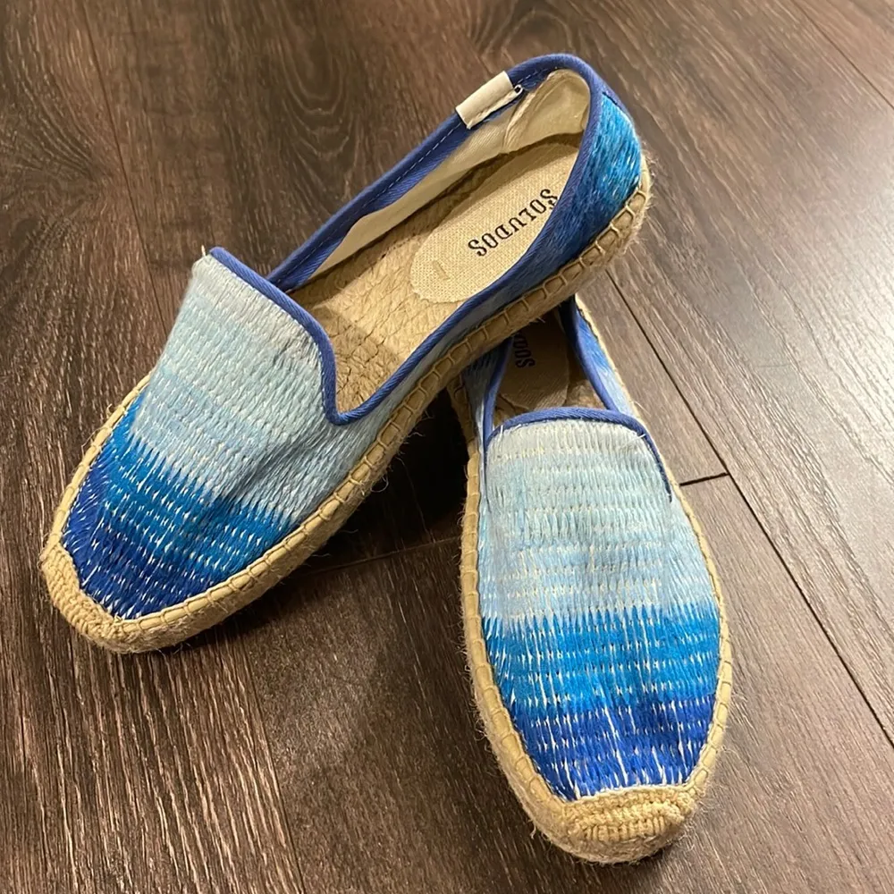 Soludos  Blue Multicolor Ombre Espadrilles Size 7 - Image 2