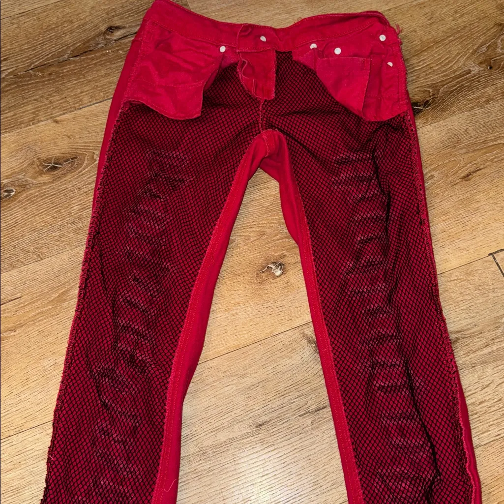 Vanilla Star Bold Red Denim with fishnet lining - Image 8