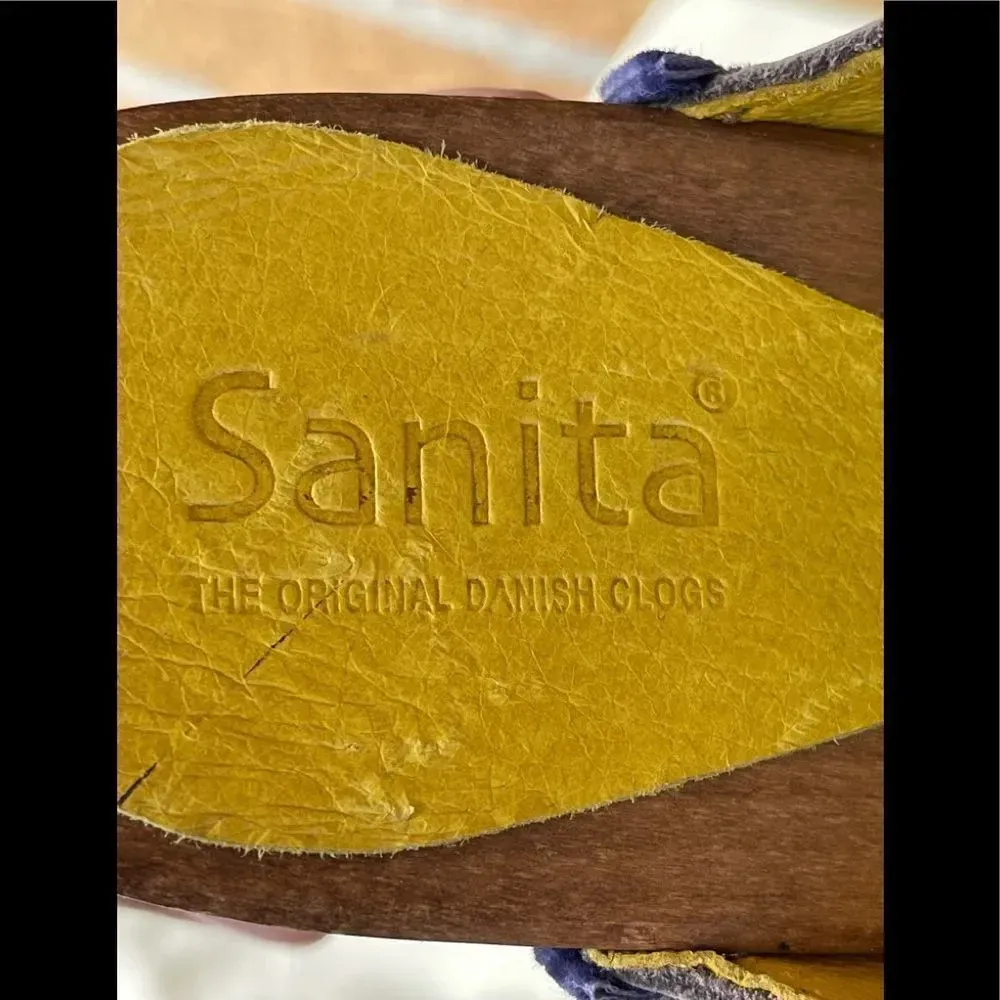 Sanita Distressed Nubuck Clog w/ Velvet Trim 42 Gray Size 11 - Image 5