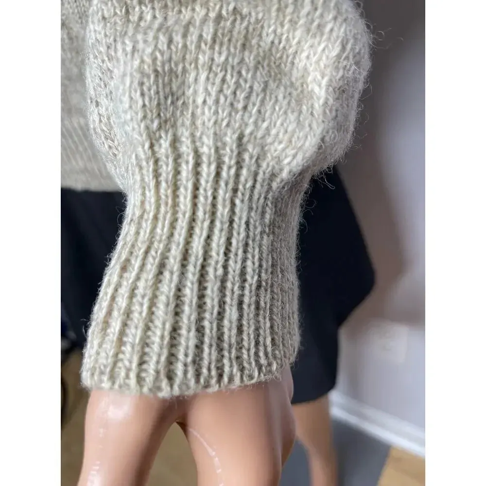 Eddie Bauer women’s Wool country Floral knit crewneck sweater wool blend size M - Image 9