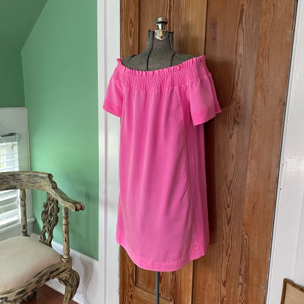 Vineyard Vines Malibu Pink Madison Off The Shoulder Dress -Sz M 🧡🎀 - Image 6